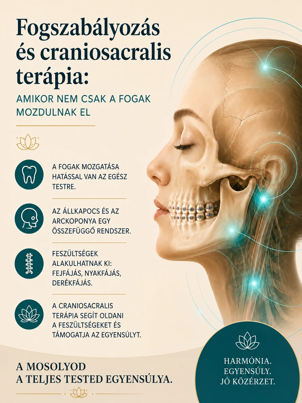 Fogszabályozás és craniosacralis terápia – az állkapocs és az arckoponya egy összefüggő rendszer